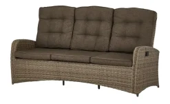 Outlet a casa mia Gartensofa, 3-sitzig Reggio Champagner,Braun