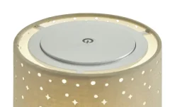 Led-Tischlampen|Tischlampen^Akku LED-Tischleuchte taupe