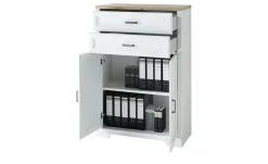 Outlet Aktenschrank Pinie (Nachbildung),Weiß,Asteiche (Nachbildung)