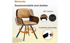 Armlehnstuhl 2er-Set 360° drehbar| Outlet