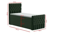 Best Boxbett mit Bettkasten und Fußteil Dunkelgrün