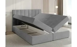Best Boxbett mit Stauraum und Topper Devora Grau