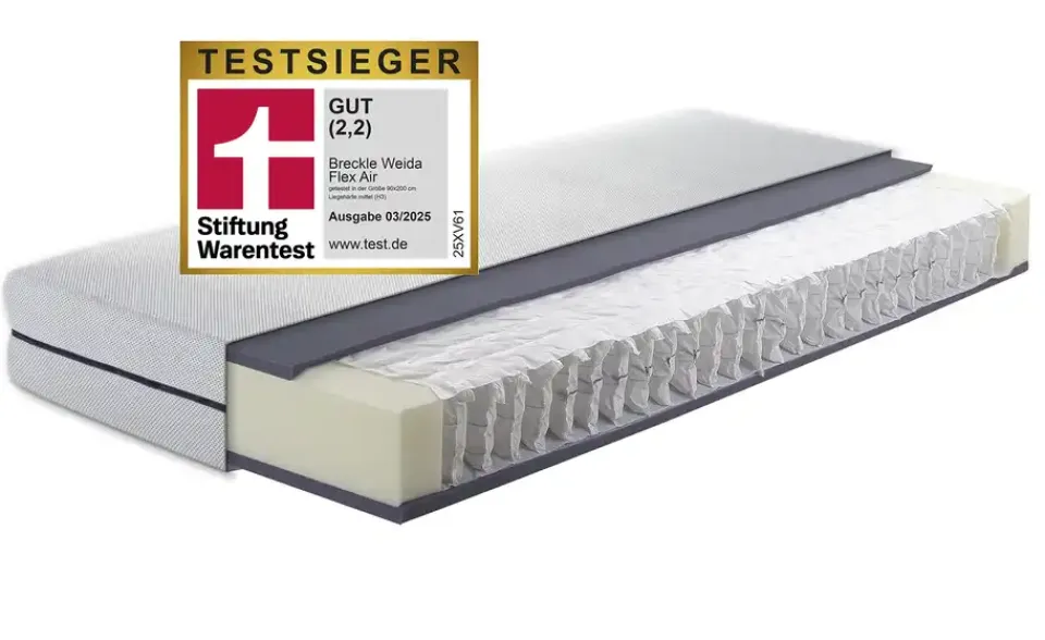 Breckle Matratzen 90X200|Federkernmatratzen^Tonnentaschenfedernkernmatratze Flex Air