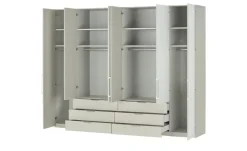 Drehtürenschrank Weiß,Hellgrau