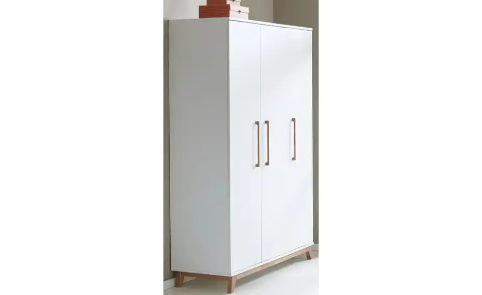 Clearance Drehtürenschrank Lina Weiß