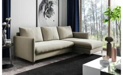 Best Ecksofa Bellis Dunkelbeige