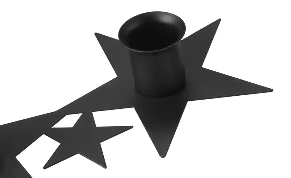 Outlet HOME STORY Adventskerzenhalter Sterne Schwarz