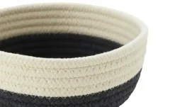 Outlet HOME STORY Aufbewahrungskorb, 2er Set Schwarz,Creme