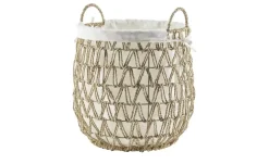 Outlet HOME STORY Aufbewahrungskorb, 2er Set Braun,Weiß,Natur