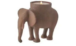 Discount HOME STORY Teelichthalter Elefant Braun