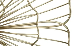 Best HOME STORY Wandobjekt Blume Goldfarben