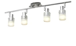 Discount KHG LED- Deckenstrahler, 4-flammig mit Glas silberfarben,transparent