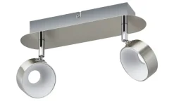 KHG Led-Deckenlampen|Led-Spots^LED-Spot, 2-flammig, Nickel matt