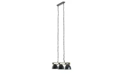Clearance KHG Pendelleuchte, 3-flammig, schwarz mit Pinienholz holzfarben,Schwarz,matt