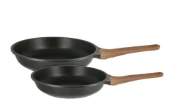 Clearance KHG Pfannenset, 2-teilig holzfarben,Schwarz