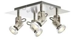 KHG Led-Deckenlampen|Spots^Spot, 4-flammig, Nickel matt