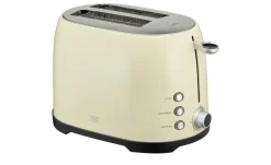 Hot KHG Toaster TO-858 CE Creme,silberfarben