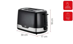 Sale KHG Toaster TO-857 SE2 Schwarz,silberfarben