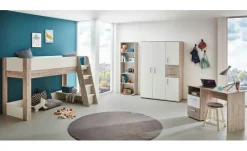 Kinderzimmer 4er-Set Eiche (Nachbildung),Weiß