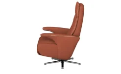 Best Kollektion Kraft Drehsessel aus Leder Franzi Rot