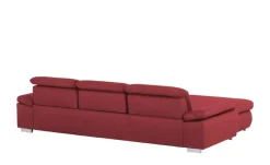 Best Kollektion Kraft Ecksofa aus Mikrofaser Kathrin Rot