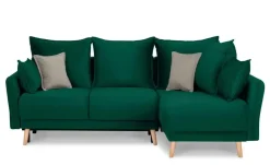 Best KONSIMO Ecksofa Belmos Dunkelgrün