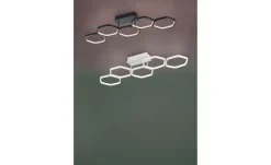 Best LED-Deckenleuchte, 4-flammig, grau Grau,matt