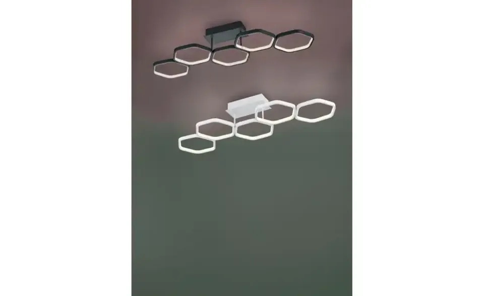 Best LED-Deckenleuchte, 4-flammig, grau Grau,matt