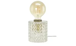 levelone Tischlampen^Tischleuchte, 1-flammig, Glas in Wellen-Optik