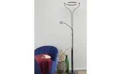 New Meisterleuchten LED-Deckenfluter, 2-flammig, schwarz/chrom verchromt,transparent,lackiert