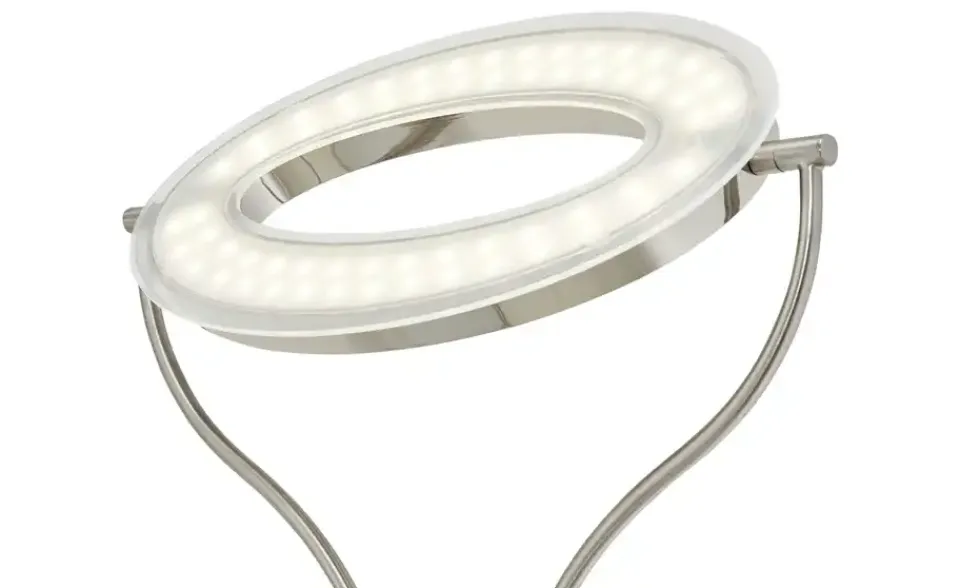 Hot Meisterleuchten LED-Deckenfluter, 2-flammig, Chrom transparent,silberfarben,Weiß