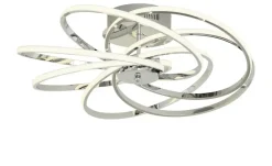 Best Meisterleuchten LED-Deckenleuchte, 6-flammig, chrom `gedreht´ Weiß,glänzend
