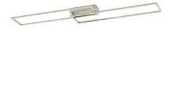 Best Paul Neuhaus LED-Deckenleuchte, 2-flammig, Nickel matt silberfarben,matt,Weiß