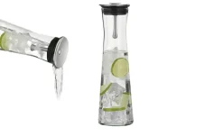 Clearance Peill+Putzler Karaffe mit Ausgießer Acqua transparent,Schwarz,silberfarben