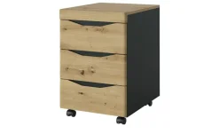 Discount Rollcontainer Anthrazit,Asteiche (Nachbildung)