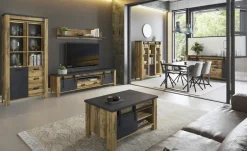 Outlet Sideboard Eiche (Nachbildung),Anthrazit