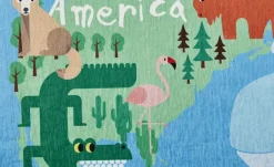 Kinder Kinderteppiche^Spielteppich WORLD MAP