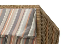 Hot Strandkorb Glücksburg Teak (Nachbildung),Natur,Anthrazit