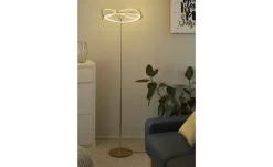 LED-Stehleuchte, messing-matt, geschwungen|Trio Outlet